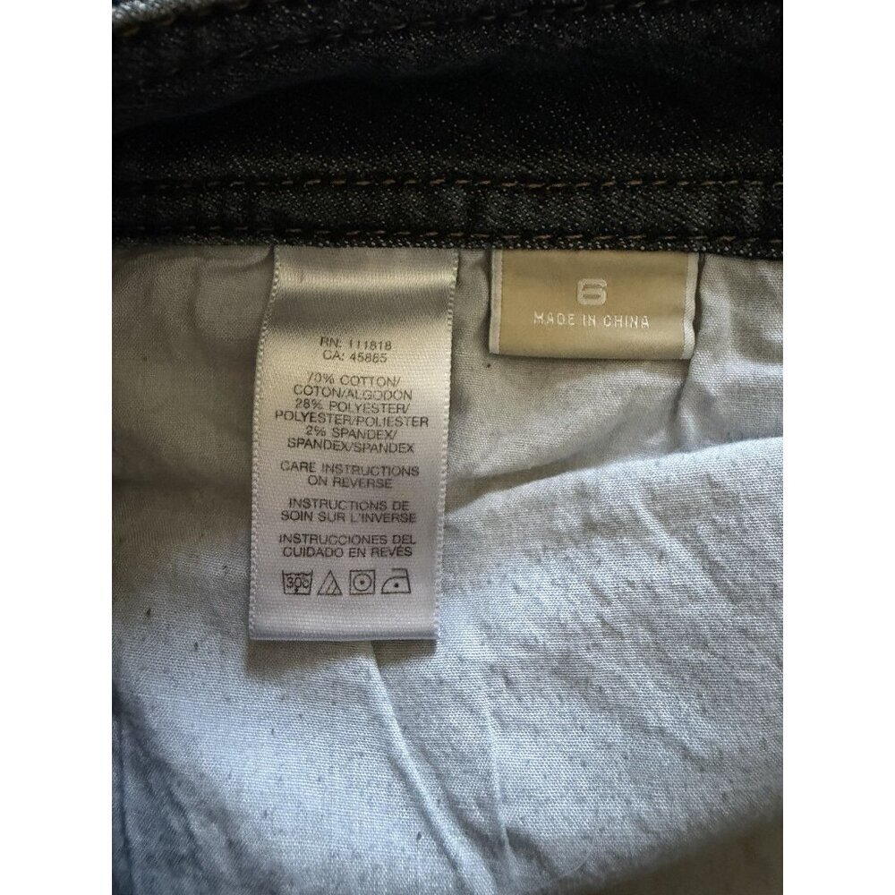 Michael Kors Women’s Straight Leg Raw Hem Jeans Gold Zippers Size 6 - Picture 5 of 8